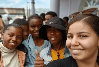 Emeline et quelques jeunes de Graines de Bitume